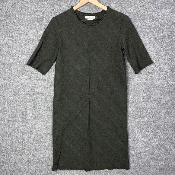 Isabel Marant Etoile Wool mid-length Short Sleeve dress Tweed olive Size 36 - Picture 1 of 9